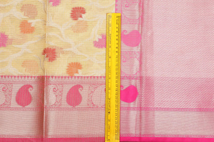 Lite Weight Banarasi Silk Cotton Saree - PSC 003 - Linen Sari - Panjavarnam