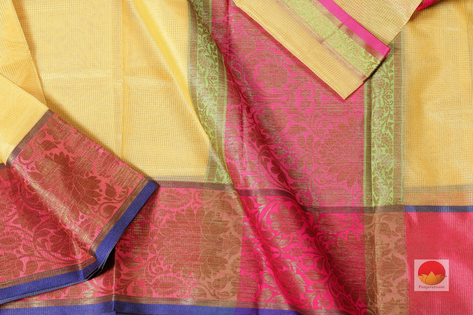 Lite Weight Banarasi Silk Cotton Saree - PSC 205 - Silk Cotton - Panjavarnam PSC 205