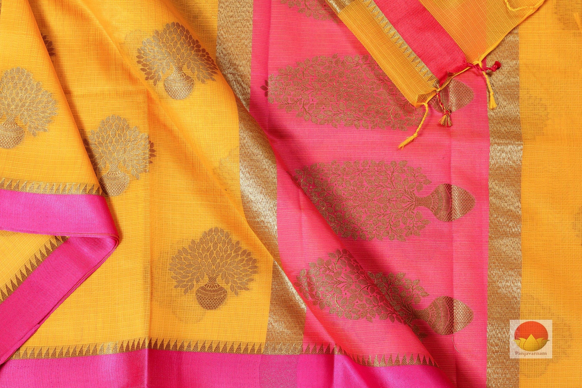 Lite Weight Banarasi Silk Cotton Saree - PSC 211 - Silk Cotton - Panjavarnam