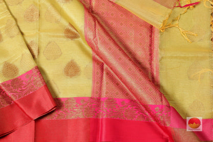 Lite Weight Banarasi Silk Cotton Saree - PSC 217 - Silk Cotton - Panjavarnam
