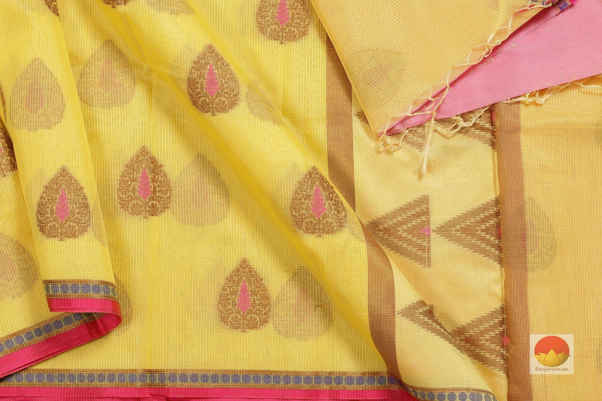 Lite Weight Banarasi Silk Cotton Saree - PSC 261 - Silk Cotton - Panjavarnam