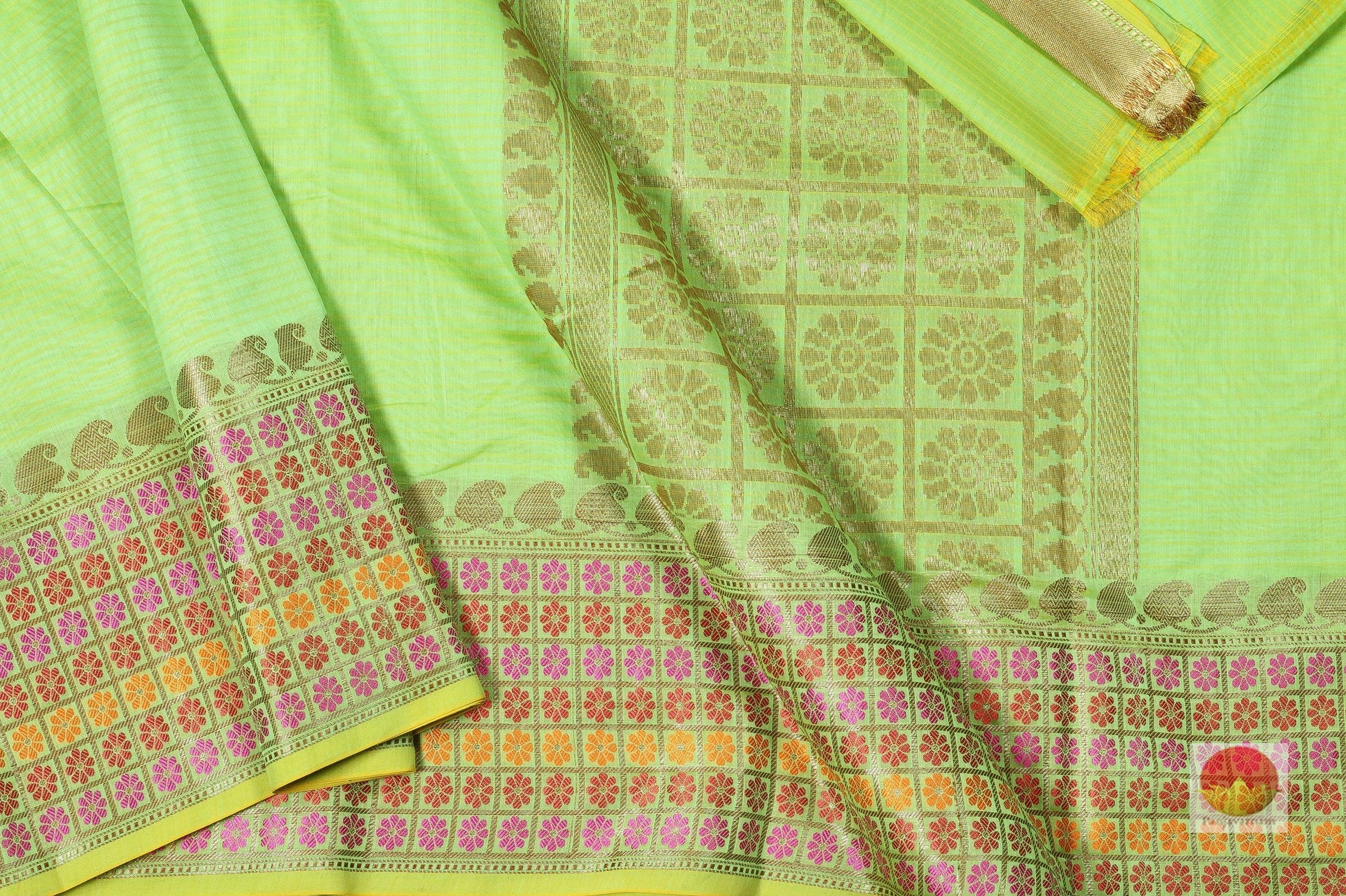 Lite Weight Banarasi Silk Cotton Saree - PSC 293 - Silk Cotton - Panjavarnam PSC 293