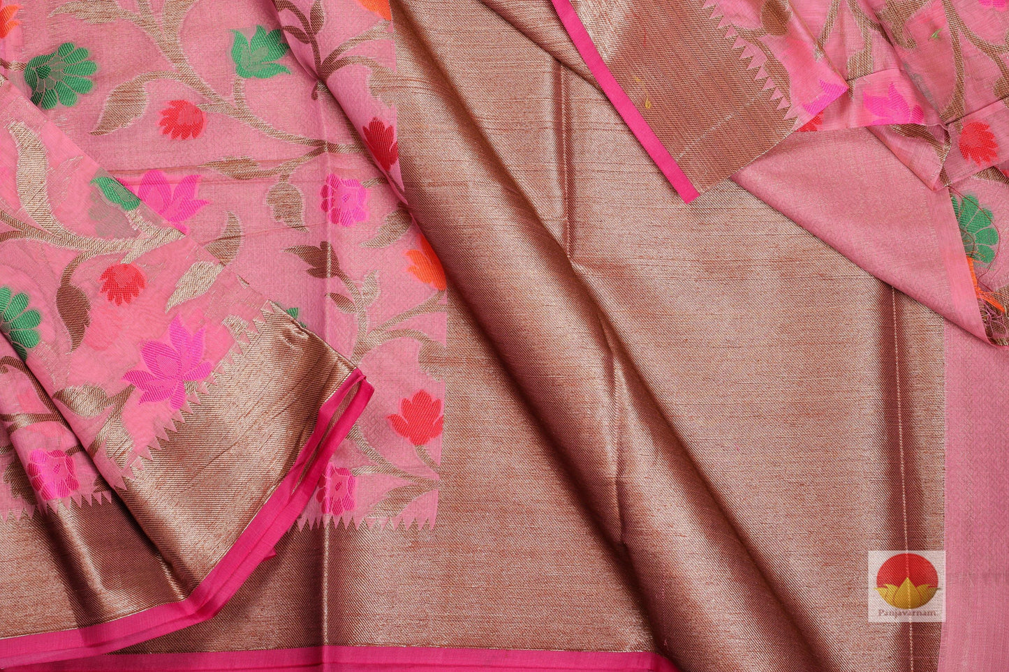 Lite Weight Banarasi Silk Cotton Saree - PSC 67 - Silk Cotton - Panjavarnam