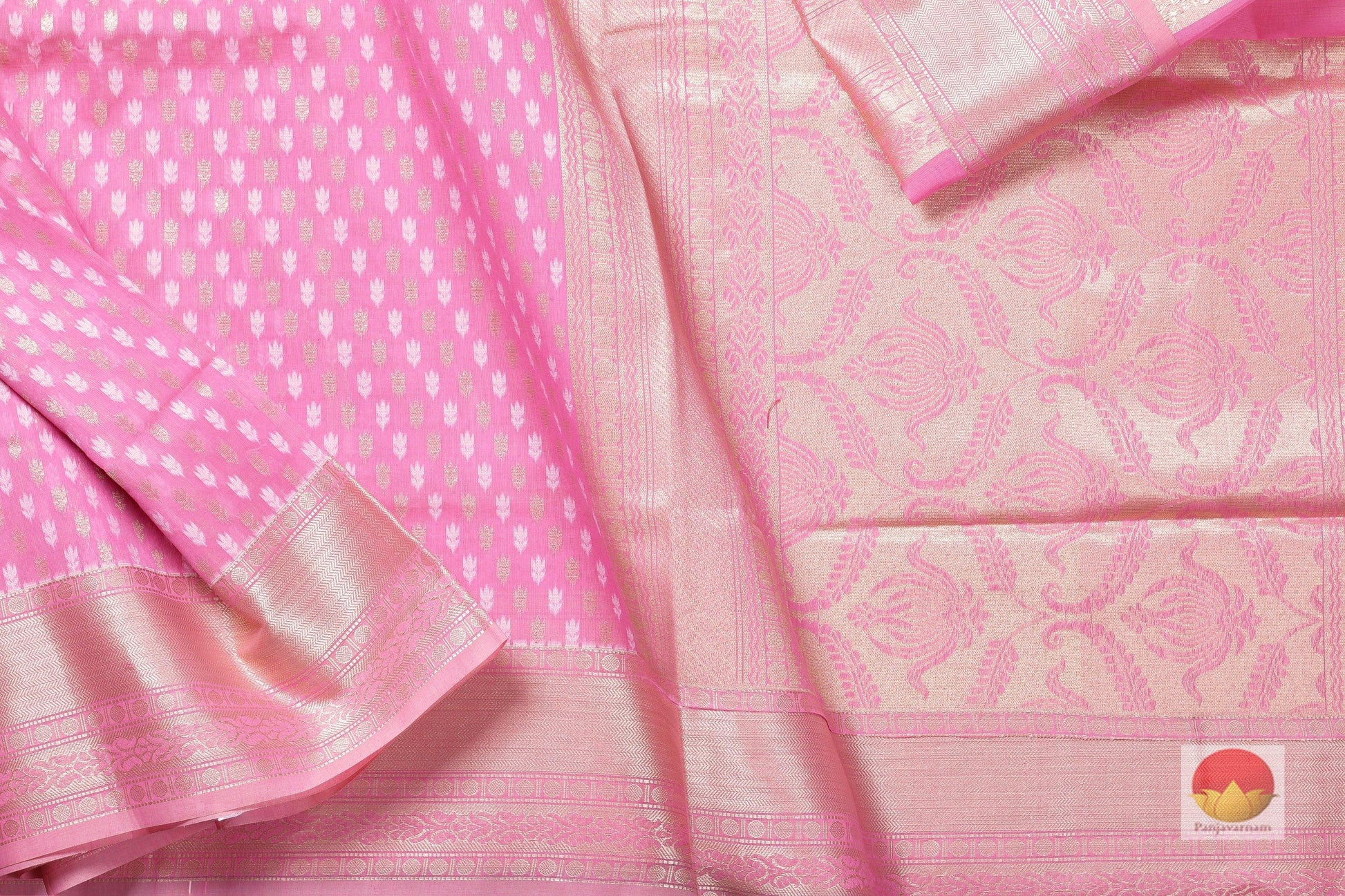 Lite Weight Banarasi Silk Cotton Saree - PSC 72 - Silk Cotton - Panjavarnam