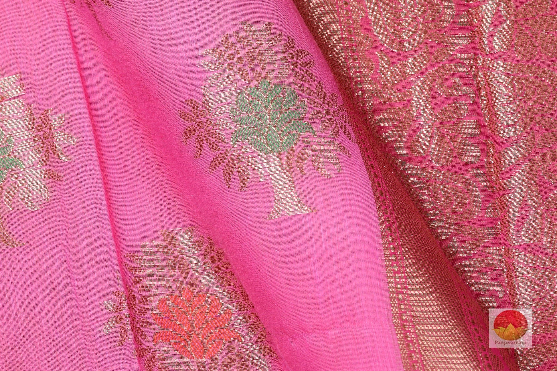 Lite Weight Banarasi Silk Cotton Saree - PSC 77 - Silk Cotton - Panjavarnam