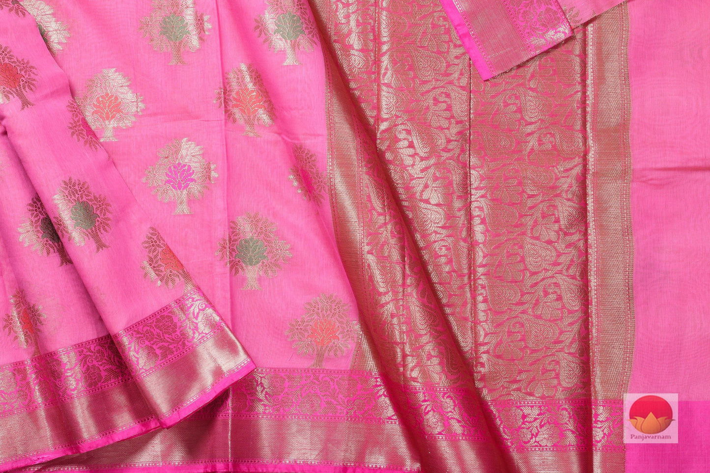 Lite Weight Banarasi Silk Cotton Saree - PSC 77 - Silk Cotton - Panjavarnam