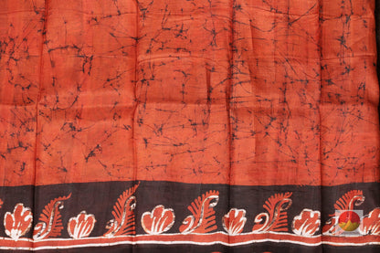 Lite Weight Handpainted Batik Silk Saree - PB 55 - Batik Silk - Panjavarnam PB 55