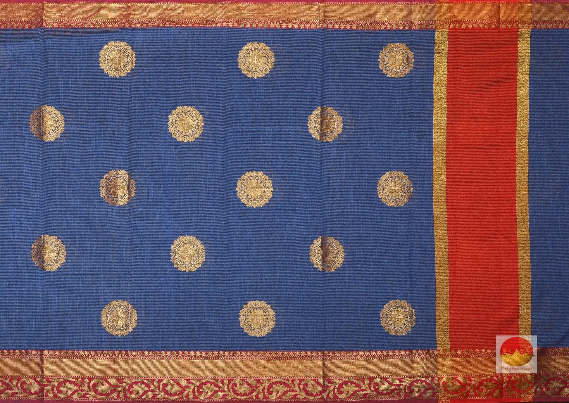 Lite Weight Handwoven Banarasi Silk Cotton Saree - PSC 248 - Silk Cotton - Panjavarnam