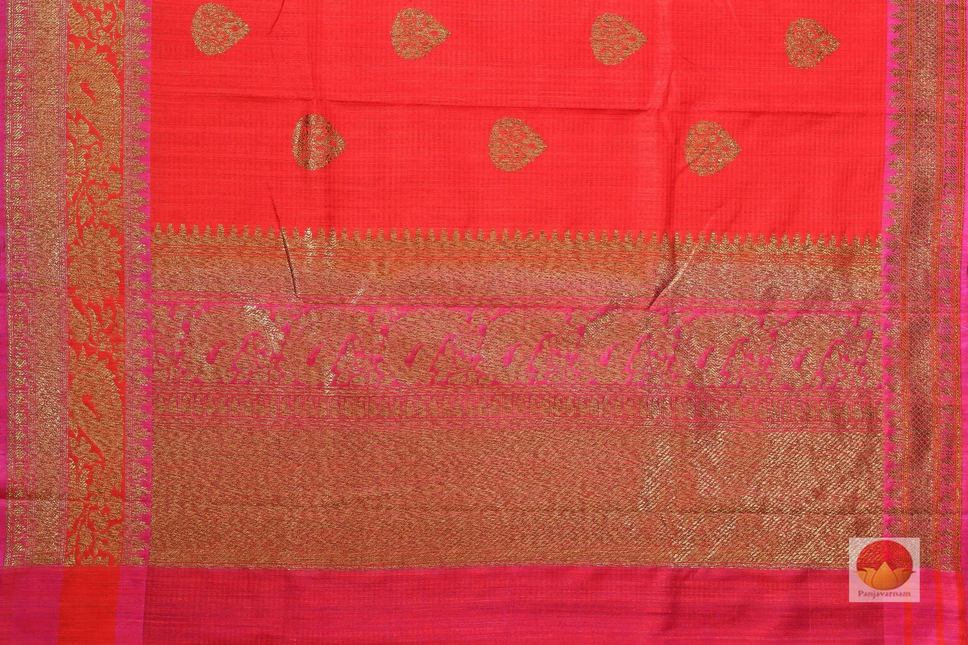Lite Weight Handwoven Banarasi Silk Saree - Matka Silk - PM 28 - Banarasi Silk - Panjavarnam