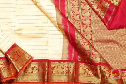 Lite Weight Handwoven Pure Silk Kanjivaram Saree - G1650 Archives - Silk Sari - Panjavarnam