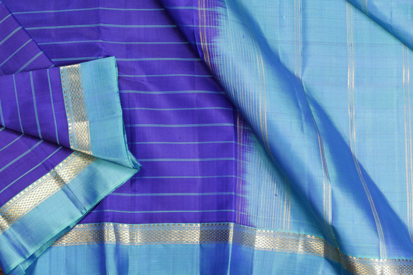 Lite Weight Handwoven Pure Silk Kanjivaram Saree - Pure Silk - PVJU 0618 1451 - Silk Sari - Panjavarnam