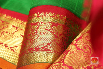 Lite Weight Handwoven Pure Silk Kanjivaram Saree - Pure Zari - G 1649 - Archives - Silk Sari - Panjavarnam