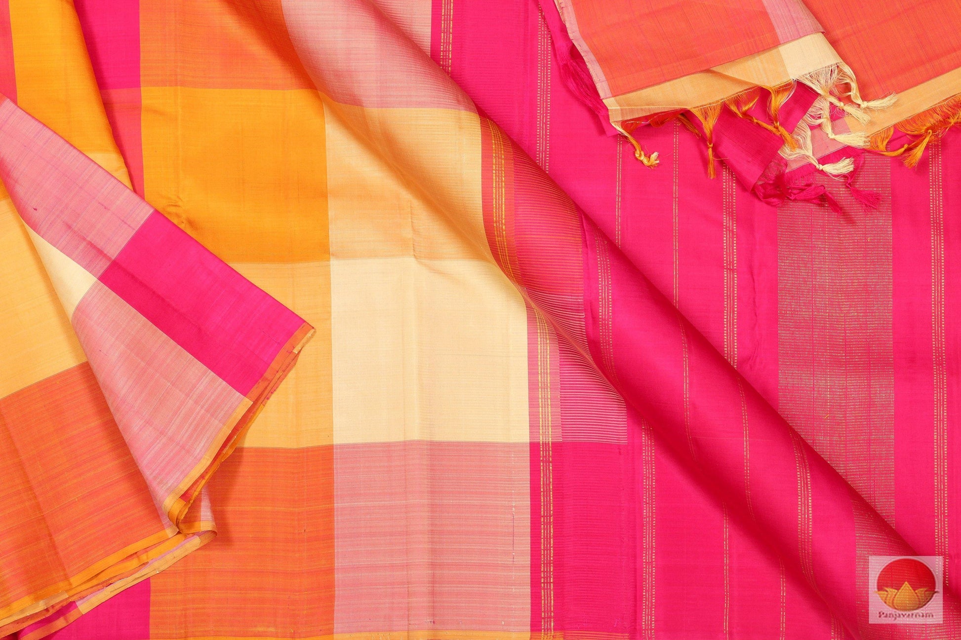 Lite Weight Handwoven Pure Silk Kanjivaram Saree - Pure Zari G 1916 Archives - Silk Sari - Panjavarnam