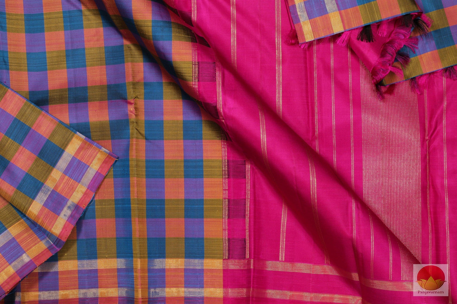Lite Weight Handwoven Pure Silk Kanjivaram Saree - Pure Zari - G 1919 Archives - Silk Sari - Panjavarnam