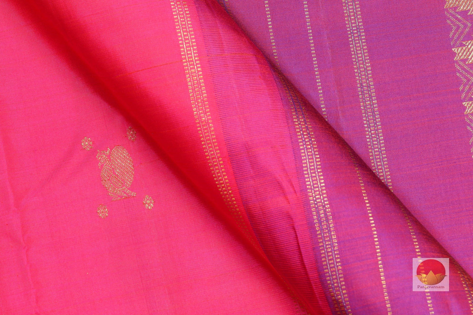 Lite Weight Handwoven Pure Silk Kanjivaram Saree - Pure Zari - PV 5266 - Archives - Silk Sari - Panjavarnam