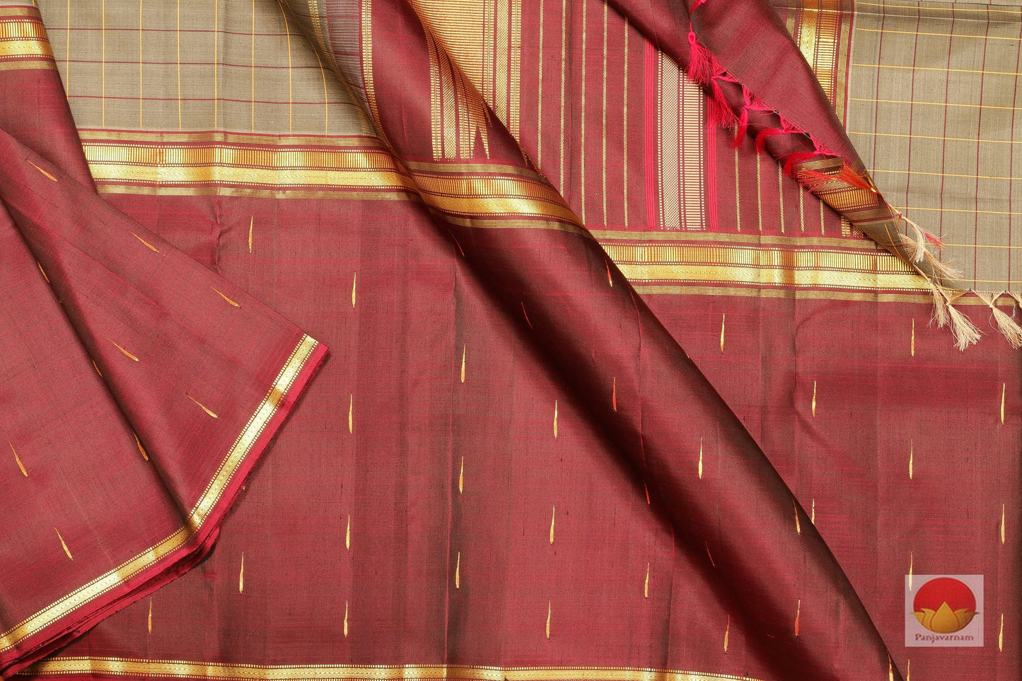 Lite Weight - Handwoven Pure Silk Kanjivaram Saree - Pure Zari - PV G 1695 - Archives - Silk Sari - Panjavarnam
