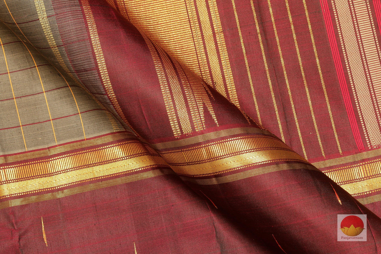 Lite Weight - Handwoven Pure Silk Kanjivaram Saree - Pure Zari - PV G 1695 - Archives - Silk Sari - Panjavarnam