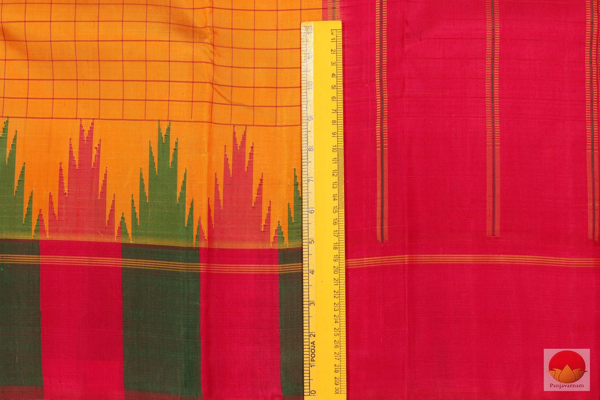Lite Weight - Handwoven Pure Silk Kanjivaram Saree - Pure Zari - PV G 1862 Archives - Silk Sari - Panjavarnam