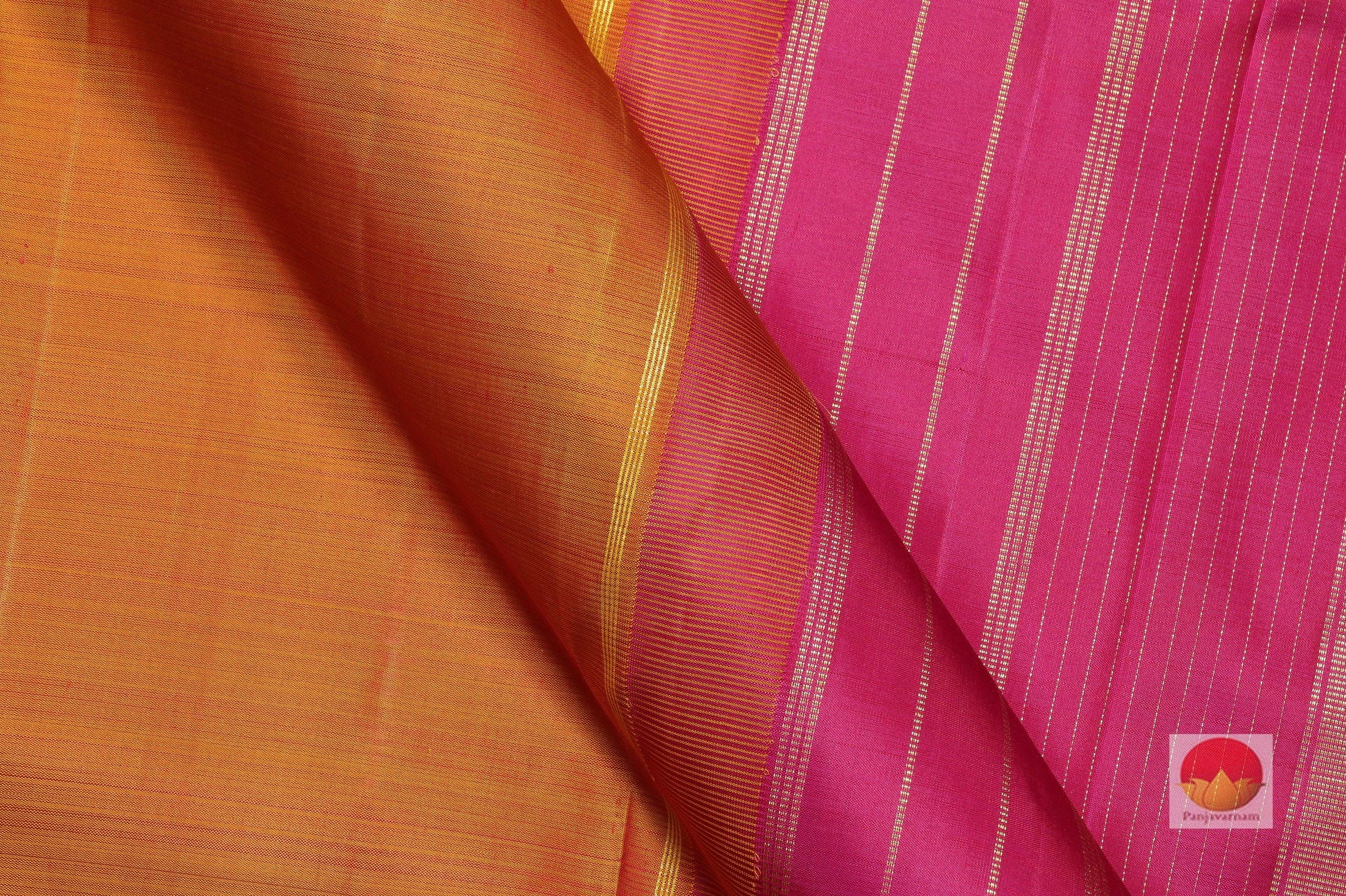 Lite Weight Handwoven Pure Silk Kanjivaram Saree - Pure Zari - PV J7494 - Silk Sari - Panjavarnam