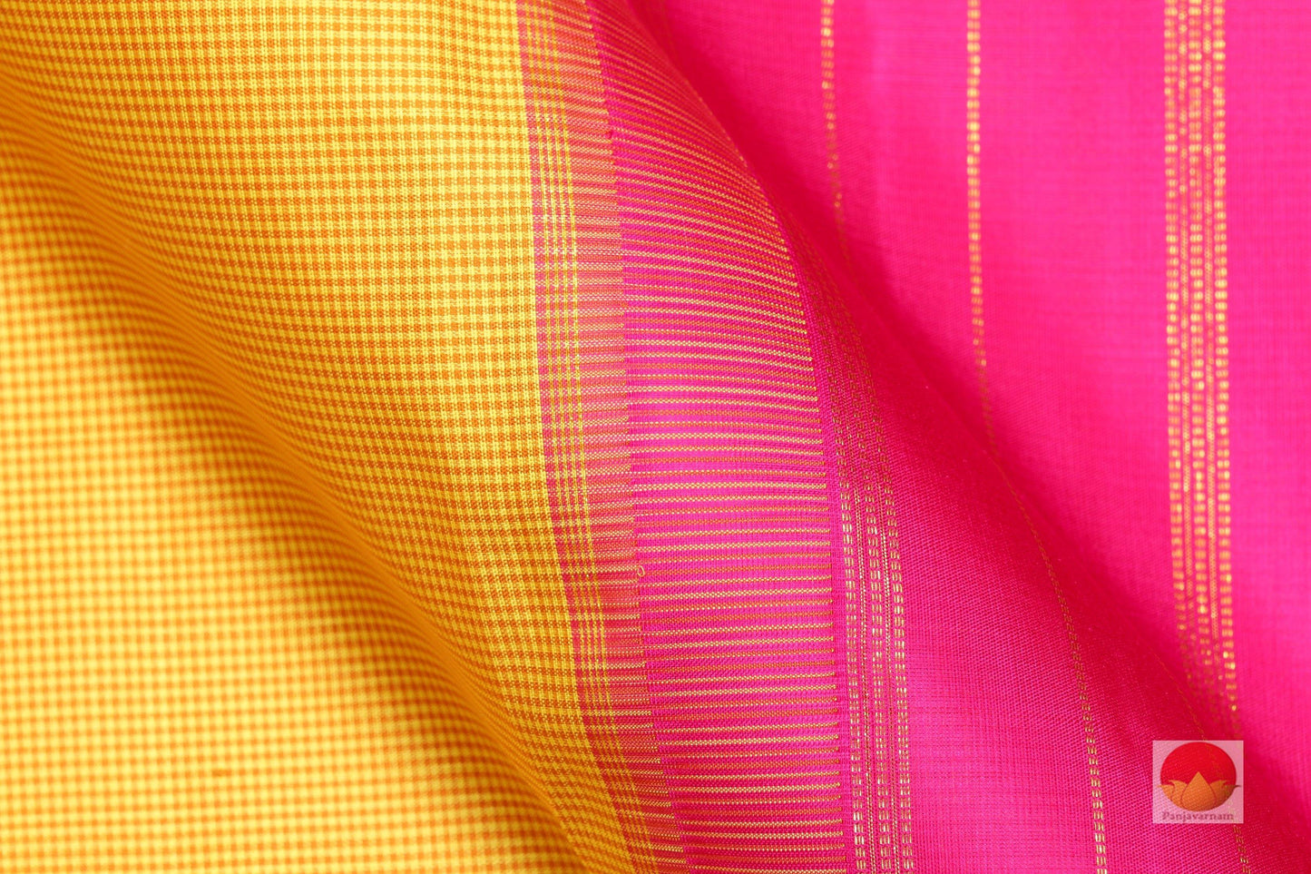 fabric detail of silk yarn in  kanjivaram silk saree
