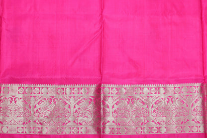 Lite Weight Handwoven Pure Silk Kanjivaram Saree - Silver Zari - PV 174 - Silk Sari - Panjavarnam
