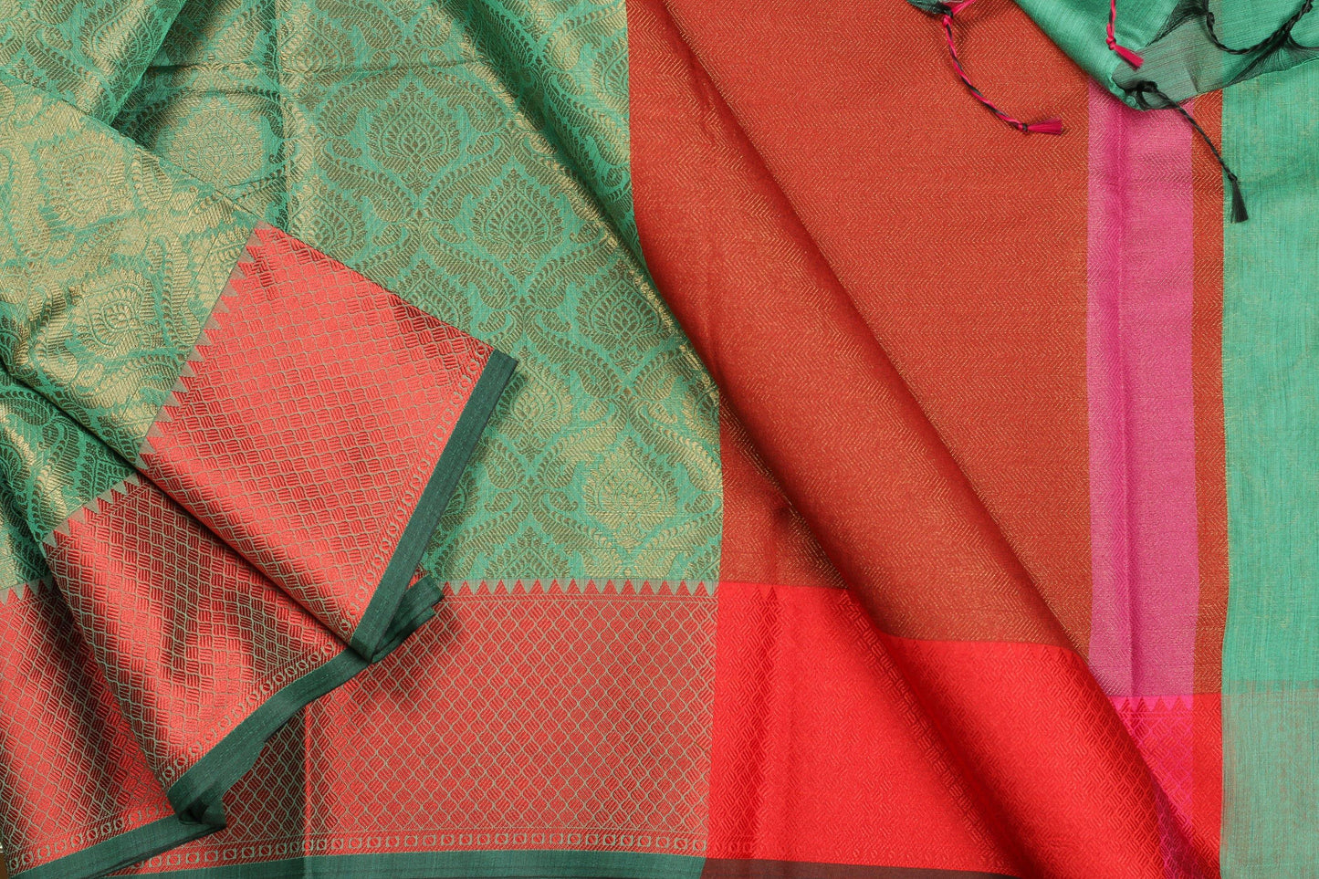 Lite Weight Handwoven Silk Cotton Saree - PSC 010 - Silk Cotton - Panjavarnam