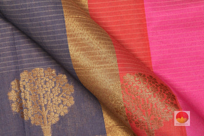 Lite Weight Handwoven Silk Cotton Saree - PSC 014 - Silk Cotton - Panjavarnam