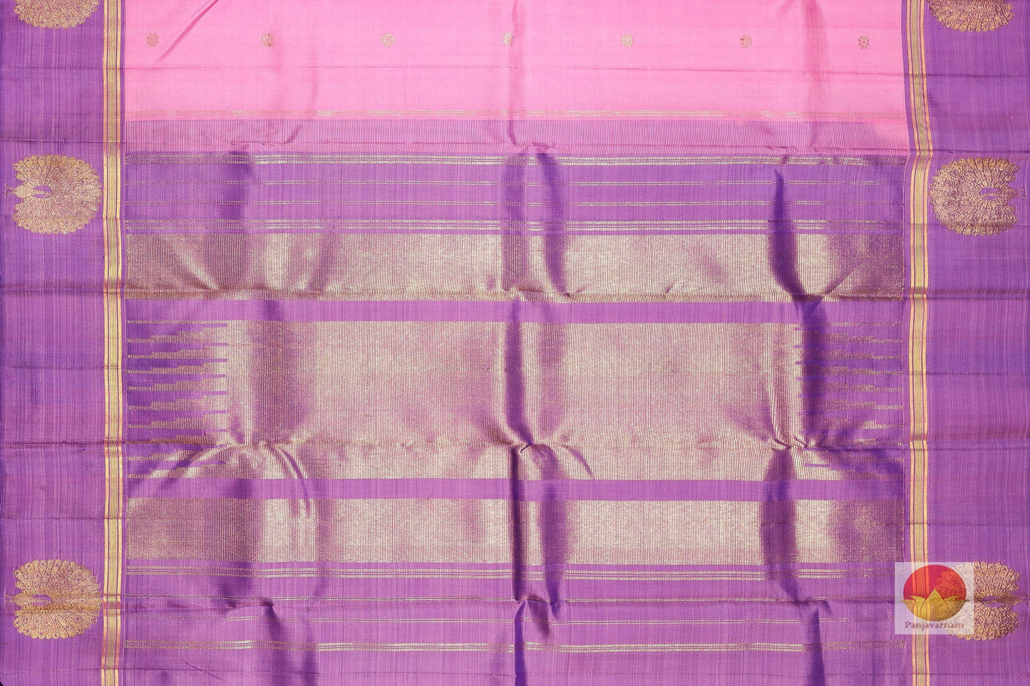 Lotus Pink and Violet - Handwoven Pure Silk Kanjivaram Saree - Pure Zari - PV J5663 Archives - Silk Sari - Panjavarnam