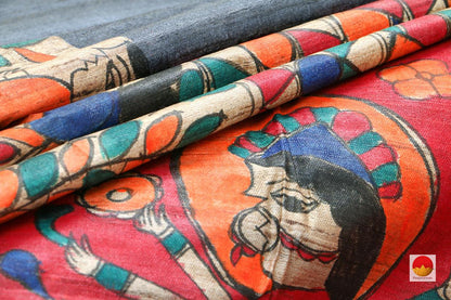 Madhubani - Handwoven Tussar Silk Saree - PT 600 - Archives - Tussar Silk - Panjavarnam