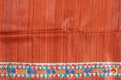 Madhubani - Handwoven Tussar Silk Saree - PT 605 - Tussar Silk - Panjavarnam