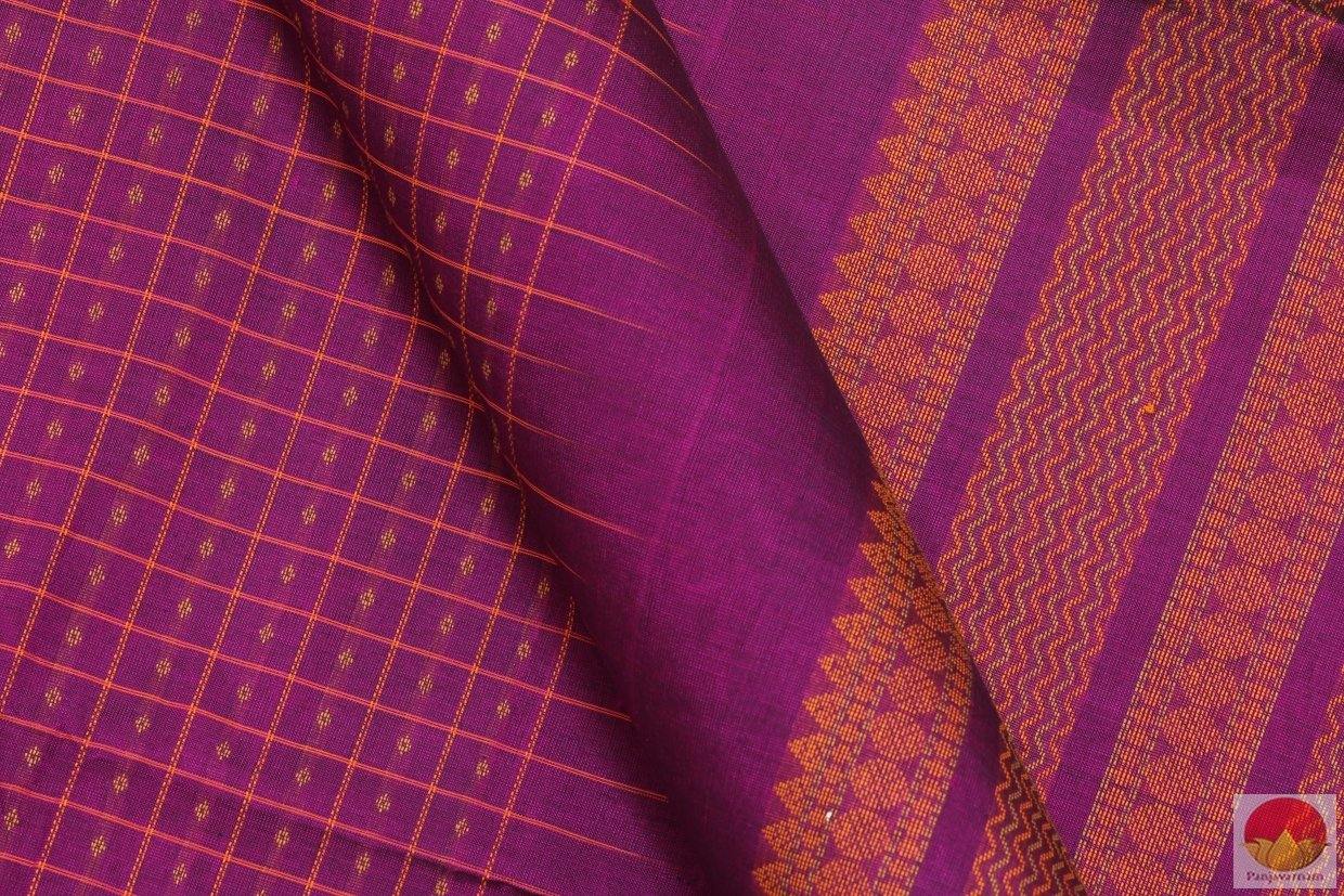 Magenta & Mustard - Ayiram Butta - Handwoven Silk Cotton Saree - PSC 215 Archives - Silk Cotton - Panjavarnam