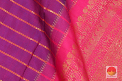 Magenta & Pink - Handwoven Pure Silk Kanchipuram Saree - Pure Zari - PV J 398 - Archives - Silk Sari - Panjavarnam