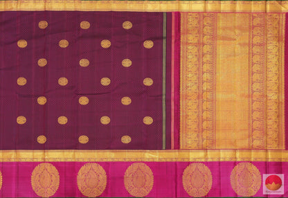 Magenta & Pink - Handwoven Pure Silk Kanjivaram Saree - Silk Jacquard - PV 502 Archives - Silk Sari - Panjavarnam