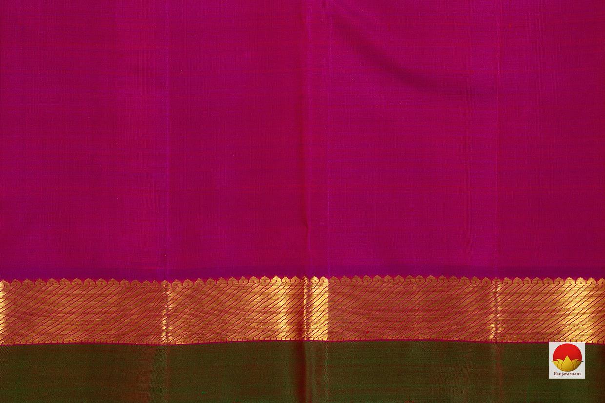 Magenta And Pink Kanchipuram Silk Saree Handwoven Pure Silk Pure Zari For Festive Wear PV J 676 - Silk Sari - Panjavarnam PV J 676