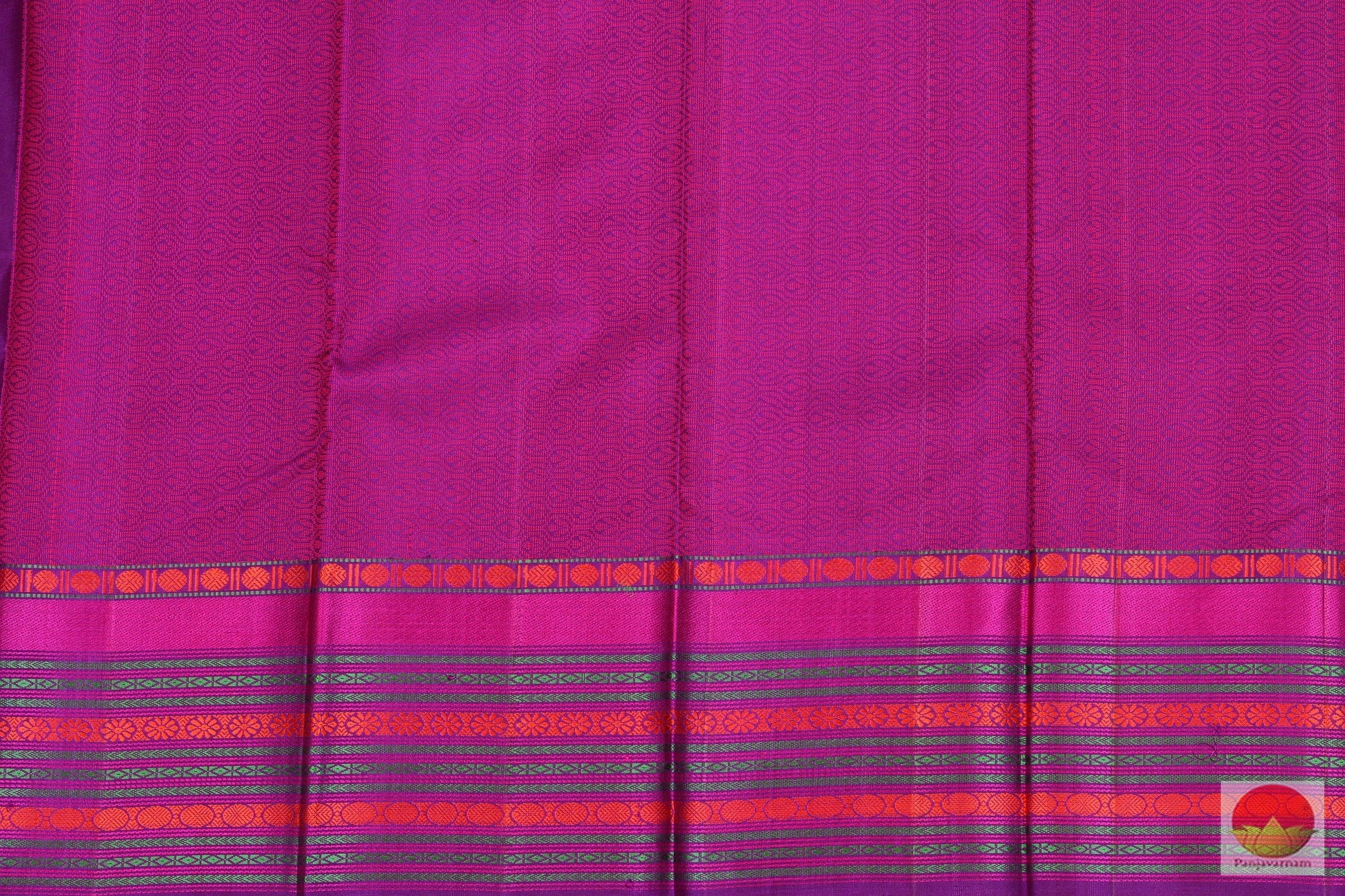 Magenta and Pink - Pure Silk Handwoven Kanjivaram Saree - No Zari - PV MM 10 Archives - Silk Sari - Panjavarnam