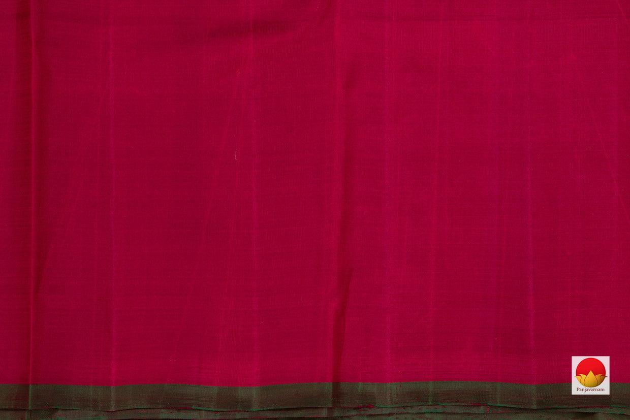 Magenta Jacquard Kanchipuram Silk Saree Handwoven Pure Silk Pure Zari For Festive Wear PV SAR 2018 - Silk Sari - Panjavarnam