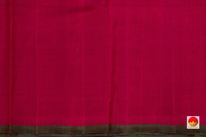 Magenta Jacquard Kanchipuram Silk Saree Handwoven Pure Silk Pure Zari For Festive Wear PV SAR 2018 - Silk Sari - Panjavarnam PV SAR 2018