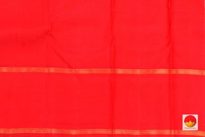 Manthulir Green And Red Kanchipuram Silk Saree Handwoven Pure Silk Pure Zari For Festive Wear PV G 4280 - Silk Sari - Panjavarnam PV G 4280