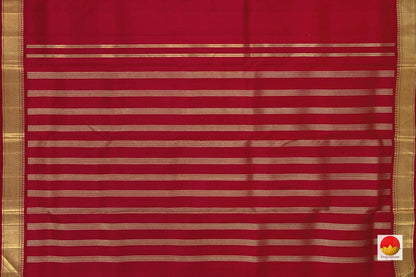 Maroon 9 Yards Kanchipuram Silk Saree Handwoven Pure Silk Pure Zari For Festive Wear PV NYC 533 - 9 yards silk saree - Panjavarnam