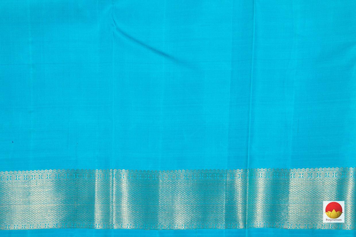 Maroon And Anandha Blue Kanchipuram Silk Saree Handwoven Pure Silk Pure Zari For Wedding WearPV NYC 189 - Silk Sari - Panjavarnam PV NYC 189