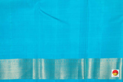 Maroon And Anandha Blue Kanchipuram Silk Saree Handwoven Pure Silk Pure Zari For Wedding WearPV NYC 189 - Silk Sari - Panjavarnam PV NYC 189