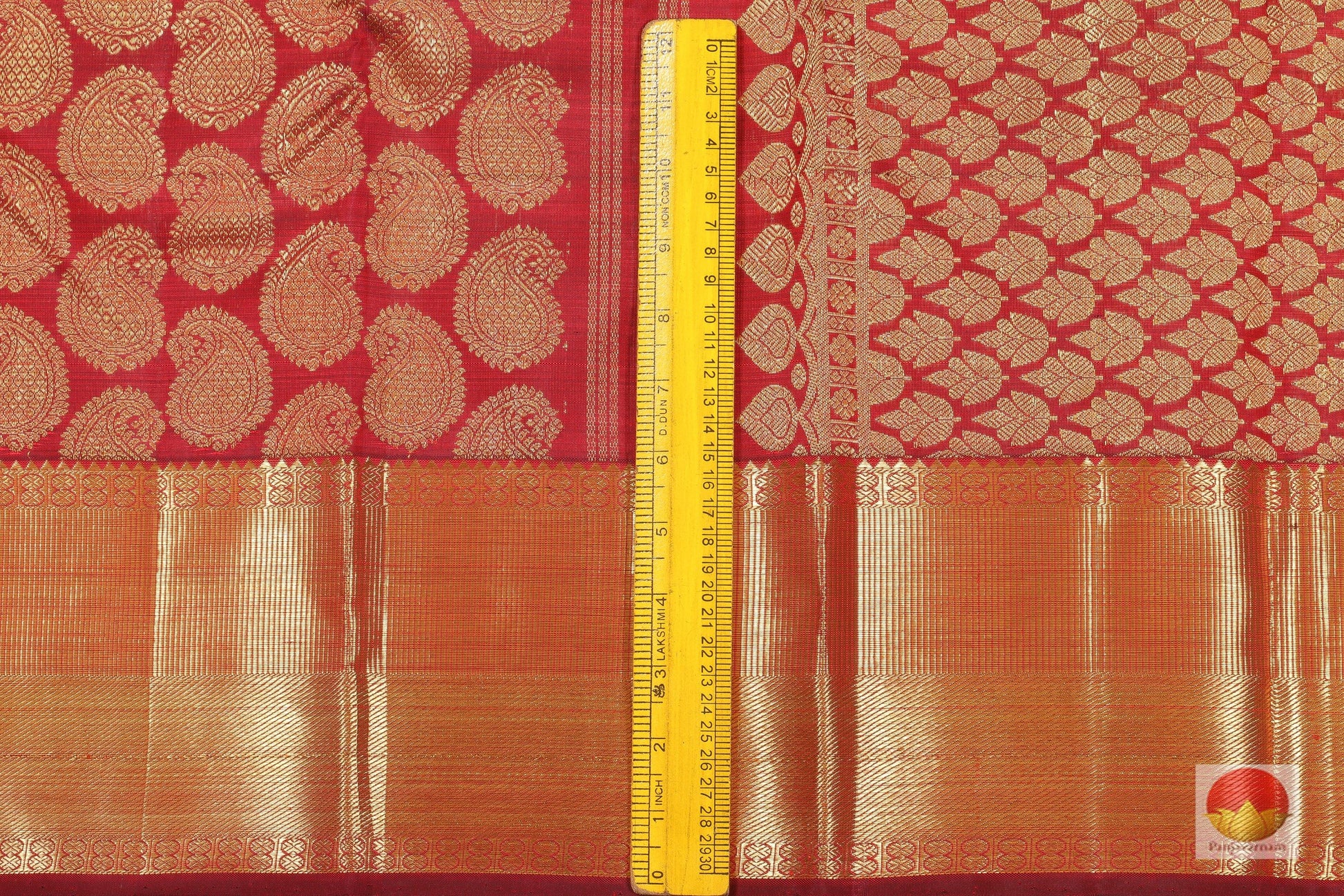 MaroonTraditional Design Handwoven Pure Silk Kanjivaram Saree Pure Zari For Wedding WearPV G 1818 - Silk Sari - Panjavarnam
