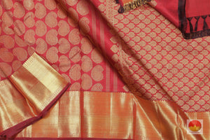 MaroonTraditional Design Handwoven Pure Silk Kanjivaram Saree Pure Zari For Wedding WearPV G 1818 - Silk Sari - Panjavarnam G 1818