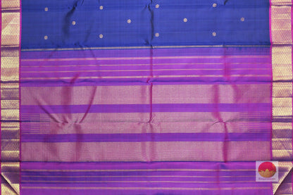 MS Blue and Magenta - Handwoven Pure Silk Kanjivaram Saree - Pure Zari - PV J7530 Archives - Silk Sari - Panjavarnam