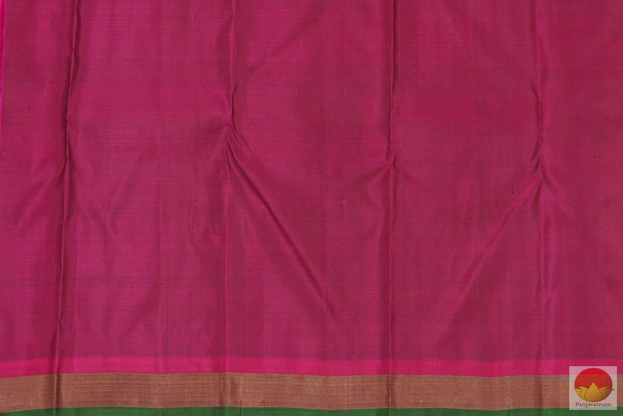 MS Blue & Magenta - Kanchipuram Silk Saree - Handwoven Pure Silk - Pure Zari - PV G 4175 - Archives - Silk Sari - Panjavarnam