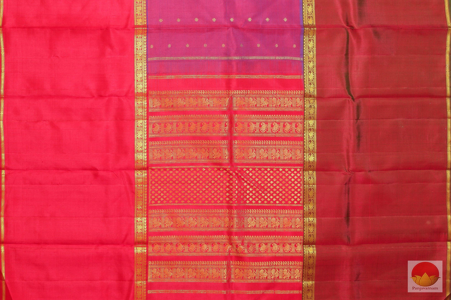 Mubbagam - Handwoven Pure Silk Kanjivaram Saree - Pure Zari - G 1853 Archives - Silk Sari - Panjavarnam