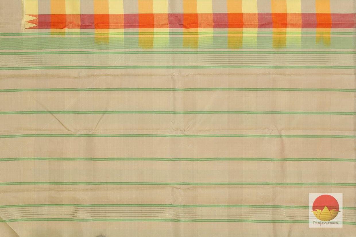 Multicolour Checks - Handwoven Pure Silk Kanchipuram Saree - No Zari - PV SH NZ 185 - Archives - Silk Sari - Panjavarnam