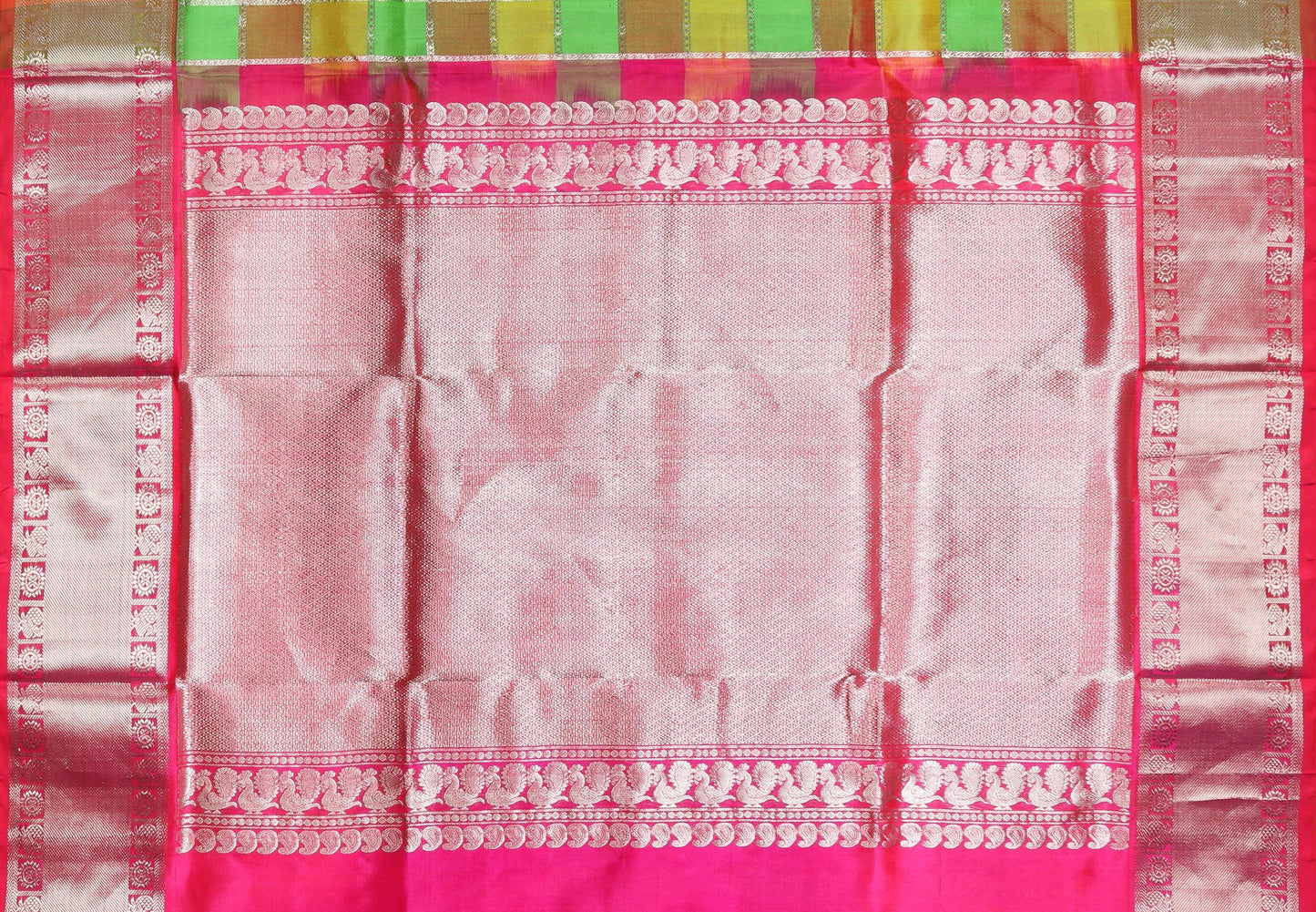 Multicolour Checks Handwoven Pure Silk Kanjivaram Saree - Pure Zari - PA 173 Archives - Silk Sari - Panjavarnam