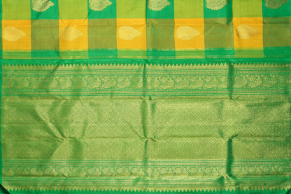 Multicolour Checks Kanjivaram Pure Silk Saree - Pure Zari - PVM 0318 1328 - Silk Sari - Panjavarnam
