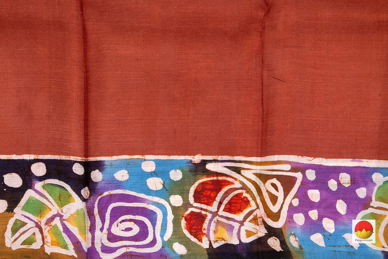 Multicolour Pure Silk Batik Saree Handwoven Pure Silk PB 295 - Batik Silk - Panjavarnam